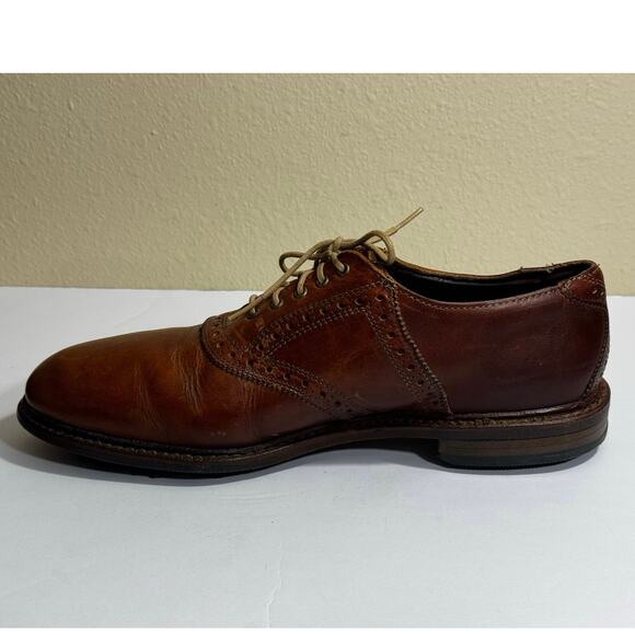 Allen Edmonds Honor Collection Men's First Cut Brown Soft Spike Golf Shoes - 9B - Picture 4 of 8
